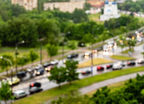 Verschwommener Bokeh Hintergrund Der Stadt — Stockfoto