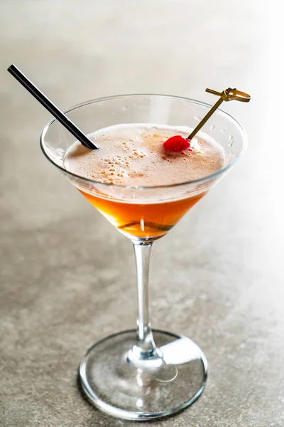 Tasty Alcoholic Old Fashioned Cocktail Bar — Stock Photo, Image