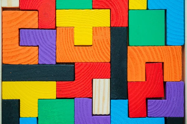Tetris Játék Blokkok Közelkép — Stock Fotó