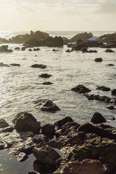 Waves Hitting Shore Beach Porto — Stock Photo, Image