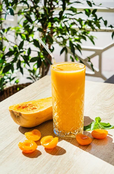 Smoothie Met Pompoen Abrikozen — Stockfoto