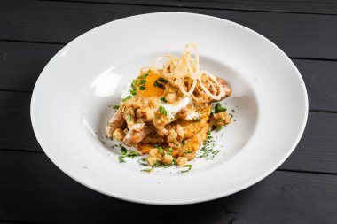 kızarmış yumurta ile patates krep, yakın