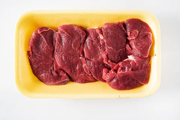 Мясо Халяльной Баранины Изолированы Белом Фоне — стоковое фото