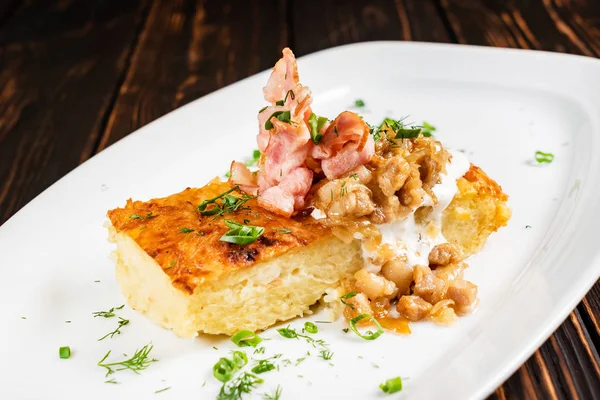 Aardappel Babka Een Hartig Gerecht Populair Vooral Wit Rusland Polen — Stockfoto