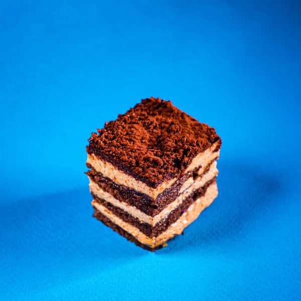 Sweet Pastry Blue Background — Stock Photo, Image
