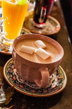 kakao marshmallows ile yakın çekim