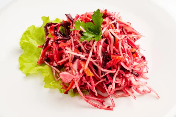 Lahana Salatası Ile Pancar Yakın Çekim — Stok fotoğraf
