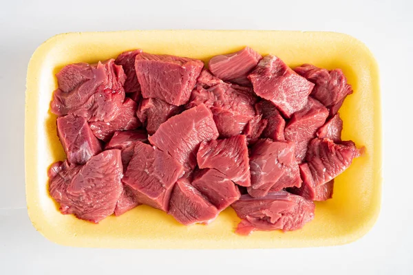 Beef Meat White Background Close — Stock Photo, Image
