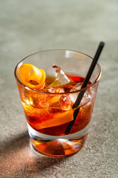 Gustos Alcoolic Cocktail Modă Veche Bar — Fotografie, imagine de stoc