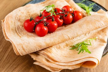 baharatlı pide. Yakın çekim