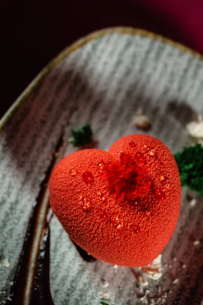 Heart Shape Pastry Close — Stock Photo, Image