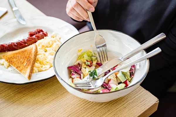 Freunde Essen Café — Stockfoto