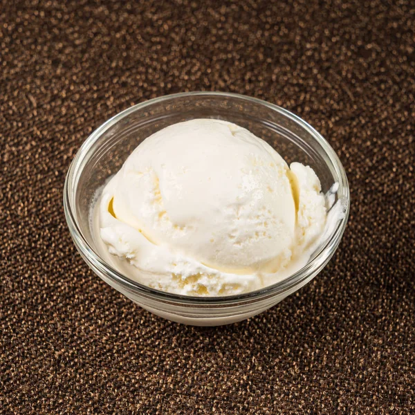 Ice Cream Ball Bowl Close — Stock Photo, Image