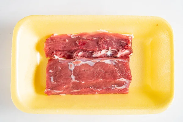 Баранина Мясо Белом Фоне — стоковое фото