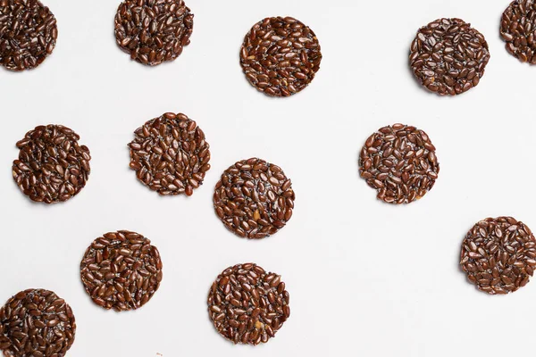 Keto Flax Crackers Top View — Stock Photo, Image