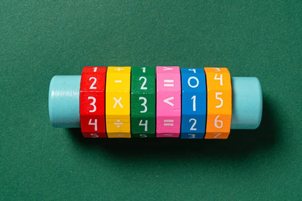 Math Tool Green Background — Stock Photo, Image