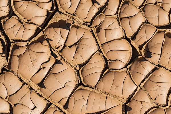 Detalj Torr Mark Öknen Struktur Mönster — Stockfoto