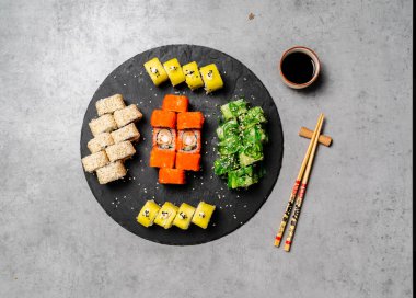 masada suşi, üst görünüm, yakın