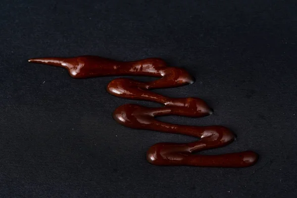 Bbq Sauce Black Background — Stock Photo, Image