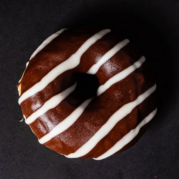 Donuts Caseiros Assados Com Chocolate — Fotografia de Stock