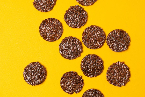 Keto Flax Crackers Top View Close — Stock Photo, Image