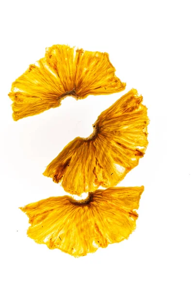 Chips Fruta Fondo Blanco — Foto de Stock
