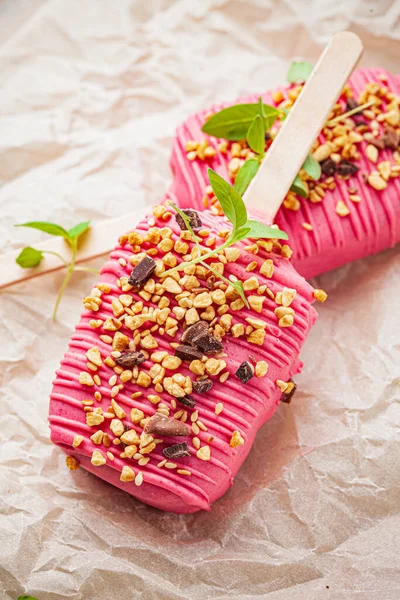 Helado Fresas Dulces — Foto de Stock