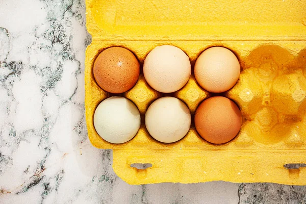 Farm Eggs Box — Stock Photo, Image