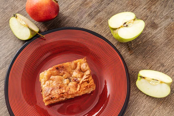 Tasty Apple Cake Top View — Stock Photo, Image