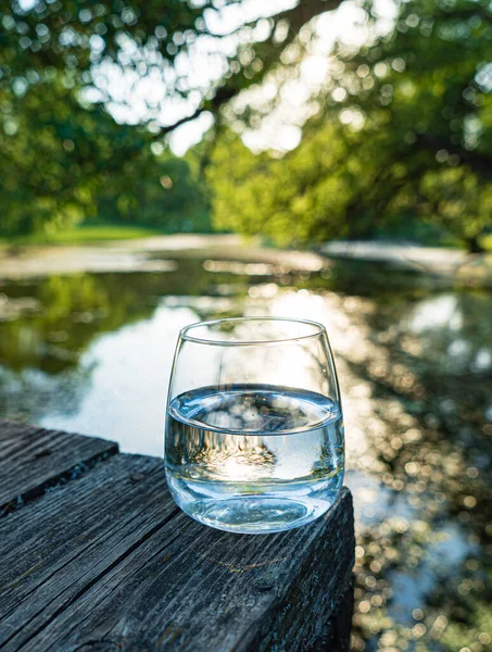 Vaso Agua Limpia Aire Libre — Foto de Stock