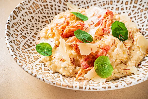 Risoto Com Camarões Parmesão — Fotografia de Stock