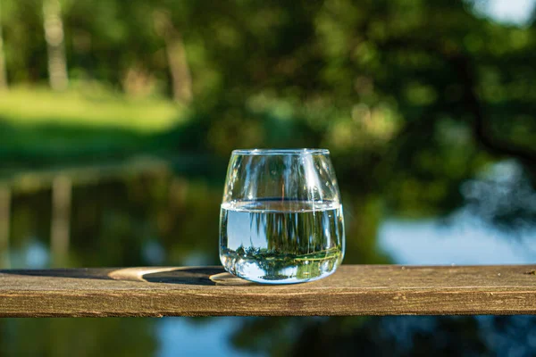 Vaso Agua Limpia Aire Libre — Foto de Stock