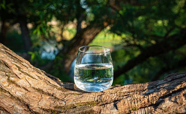 Verre Eau Propre Extérieur — Photo