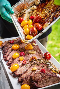 Izgara sebzeli ızgara et.