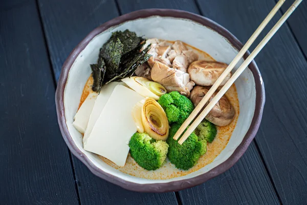 Ramen Chicken Vegetables — Stock Photo, Image