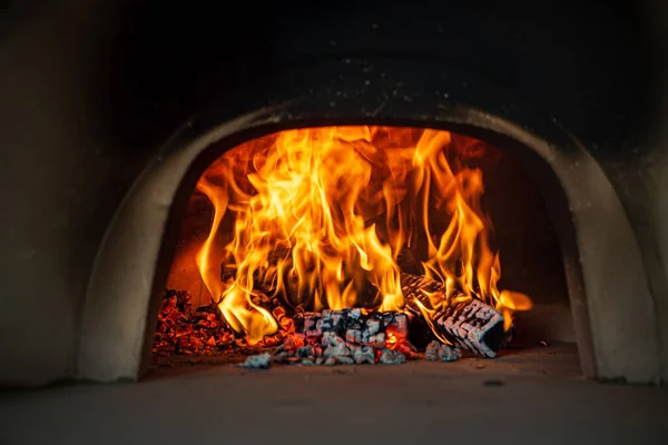 Tradisional Italia Batu Bata Pizza Ove — Stok Foto