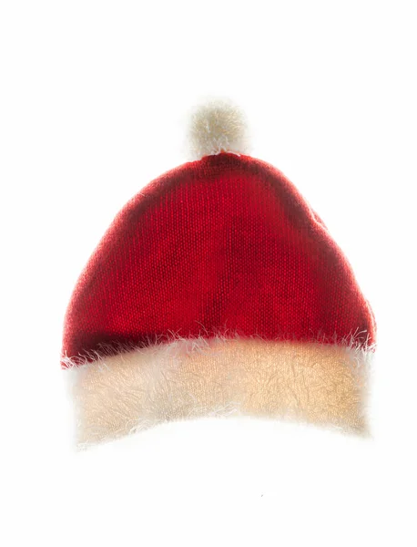 Chapeau Noël Sur Fond Blanc — Photo