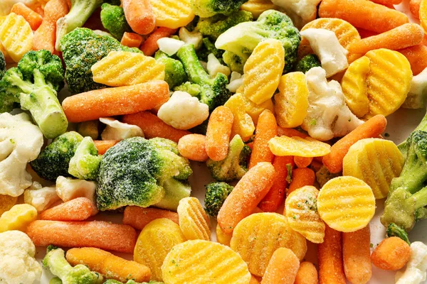 Frozen vegetables on the white background — Stock Image Frozen Vegetables White Background Royalty Free Stock Photos