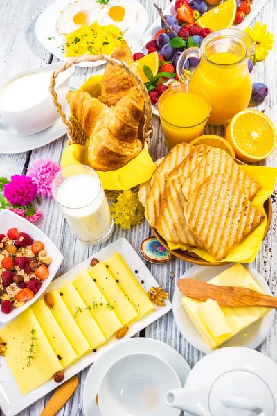 Desayuno Saludable Con Varias Comidas — Foto de Stock