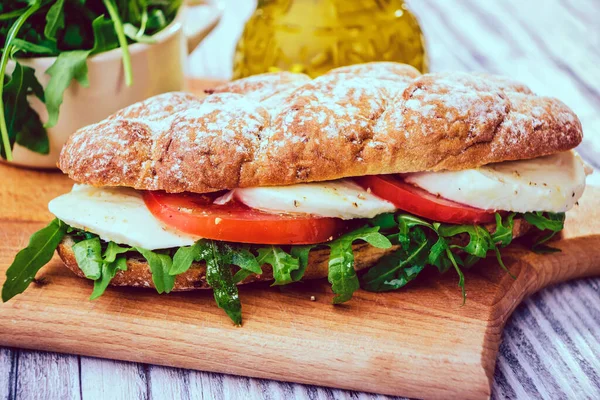 Sandwich Ham Cheese Salad — Stock Photo, Image