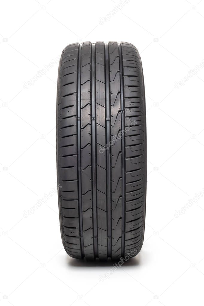 Car tires isolated on a white background