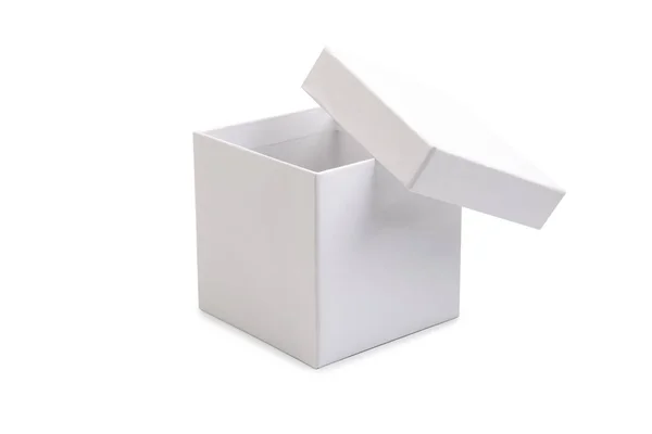 Empty Open Box Isolated White Background — Stock Photo, Image