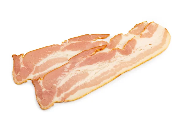 Pancetta Isolata Fondo Bianco — Foto Stock