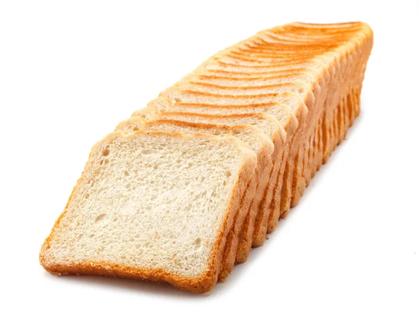 Gesneden brood geïsoleerd op een witte achtergrond — Stockfoto