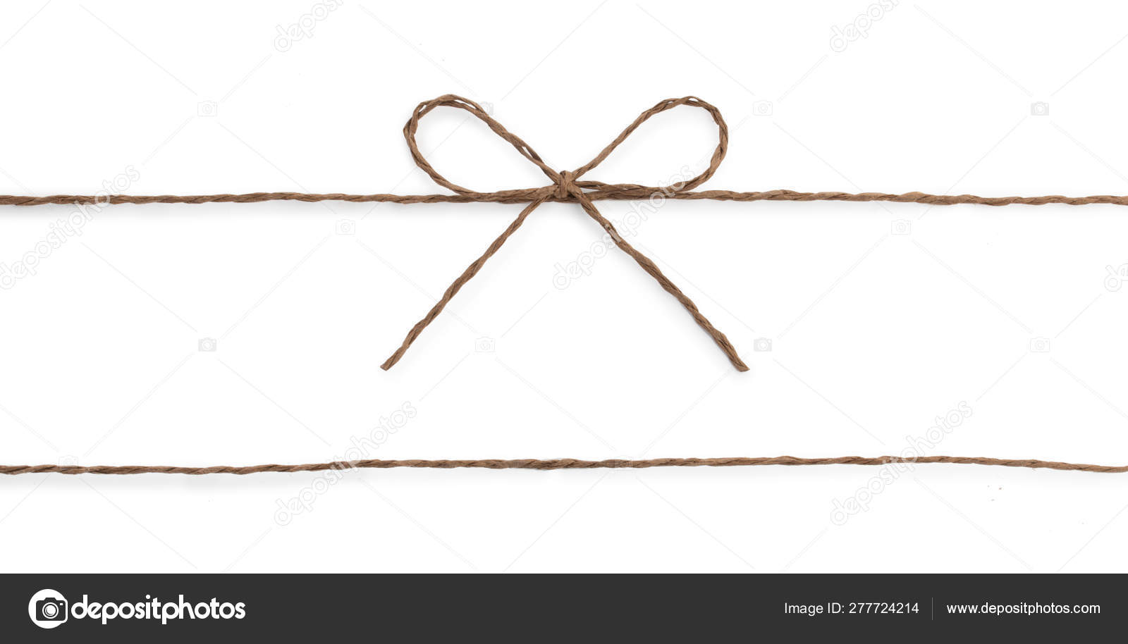 String twine rope bow isolated on white. — Stock Photo © Timmary