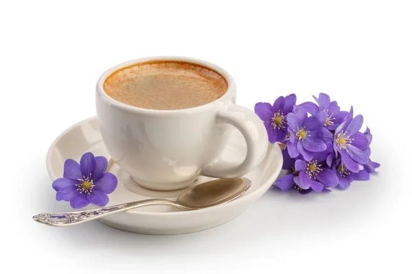 cup of coffee and flower