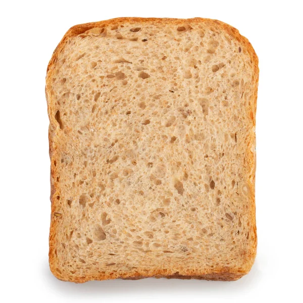 Ψωμί σε φέτες απομονωμένο σε λευκό φόντο πάνω όψη — Φωτογραφία Αρχείου