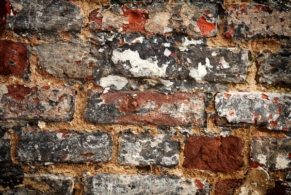 Textura Pared Ladrillo Viejo Superficie Pared Angustiada Grungy Brickwall Fondo — Foto de Stock