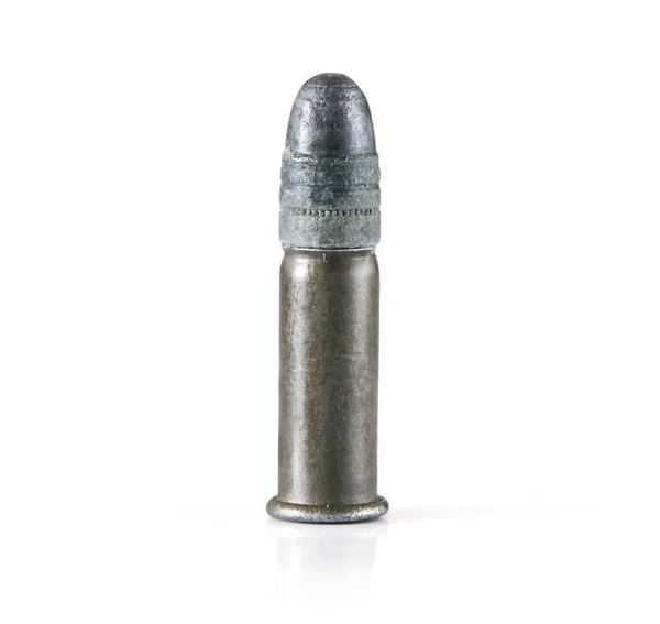 Small Caliber Bullet Isolated White Background — Stock Photo, Image