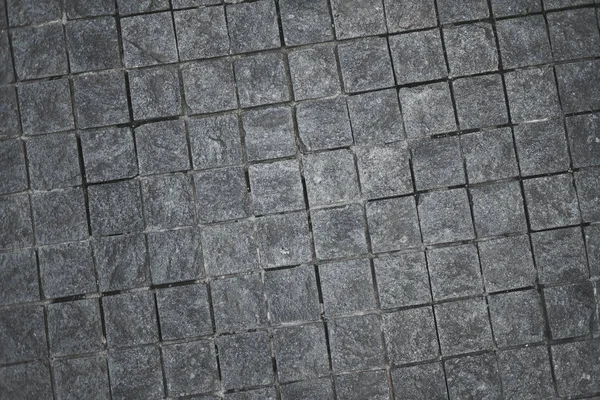 Old Pavement Texture Gray Stone Tile Background — Stock Photo, Image